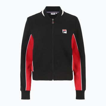 Sweatshirt Hoodie Damen FILA Settanta Track black/true red