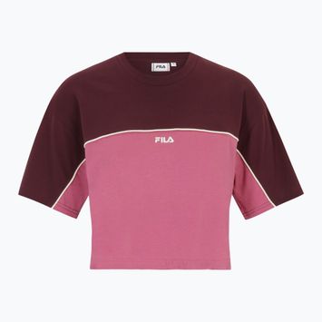 Shirt Damen FILA Loobu Blocked winetasting/red violet