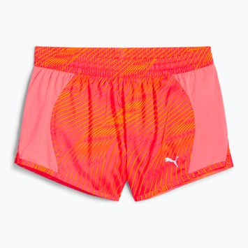 Damen-Laufshorts PUMA Run Favorite AOP Velocity 3" Sonnenuntergang glühen / Sonne Strom