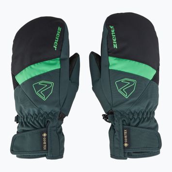 Skihandschuhe Kinder ZIENER Levin GTX Mitten dark jungle