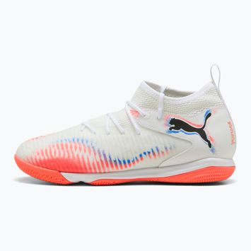 Fußballschuhe Kinder PUMA Future 8 Match It + Mid Jr puma white/puma black/glowing red