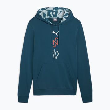 Herren Fußball Sweatshirt PUMA Neymar JR Kreativität Logo Hoody Ozean tropisch/türkis surfen