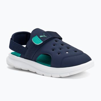 PUMA Evolve AC Inf Kindersandalen puma navy/sparkling green/puma weiß