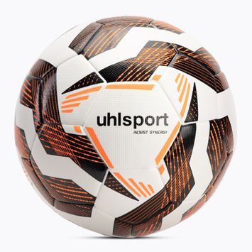 Uhlsport Resist Synergy Fußball weiß/schwarz/fluo orange Größe 5