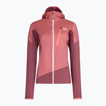 Damen-Trekking-Sweatshirt Ortovox Ladiz Hybrid rosa 86959