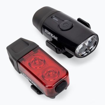 Topeak Set Power Lux Usb Combo Fahrradbeleuchtung schwarz T-TMS098