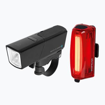 Topeak Power Lite BT Combo Fahrradlicht-Set schwarz/rot