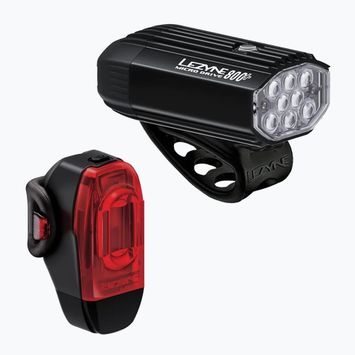 Lezyne Micro Drive 800+ / KTV Drive+ satinschwarz/schwarzes Fahrradlichtset