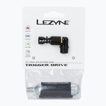 Lezyne TRIGGER DRIVE CO2-Kartuschen-Fahrradluftpumpe + 1x Kartusche schwarz LZN-1-C2-TRDR-V104