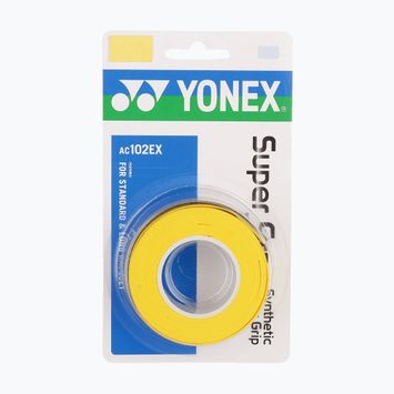 Wraps für Badmintonschläger YONEX AC 102 EX 3 Stk. gelb