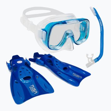 TUSA Tauchset Maske + Schnorchel + Schwimmflossen MINI-KLEIO UP-0201 CB