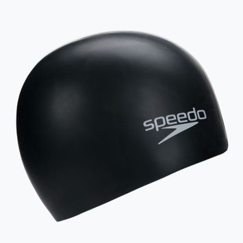 Speedo Plain Moulded Kinderschwimmkappe schwarz 68-709900001