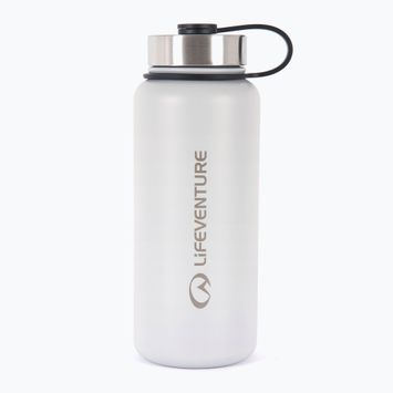 Lifeventure Edelstahlflasche 1000 ml Thermoflasche hellgrau