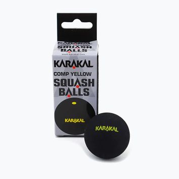 Squashbälle Karakal Comp Yellow Dot 12 Stück schwarz.