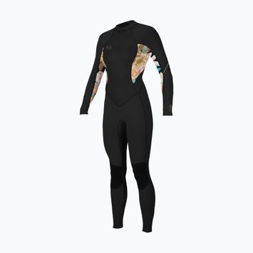 O'Neill Bahia 3/2 Back Zip Full schwarz/mikah floral/schwarz Damen Neoprenanzug