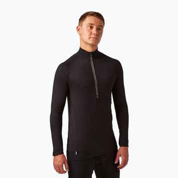 Herren Surfanic Bodyfit Zip Neck Thermo-Sweatshirt schwarz