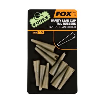 FOX Edges Lead Clip Tail Gummis 10 Stk. Trans Khaki CAC478