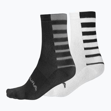 Fahrrad Socken Herren Endura Coolmax Stripe 2-pak black