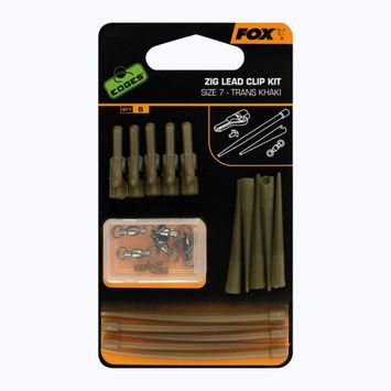 Fox Secure Zig Lead Clip Kit 5 Stück. Trans Khaki CAC722
