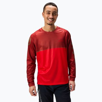 Herren Endura Core Gedruckt Flamme rot Radfahren Longsleeve