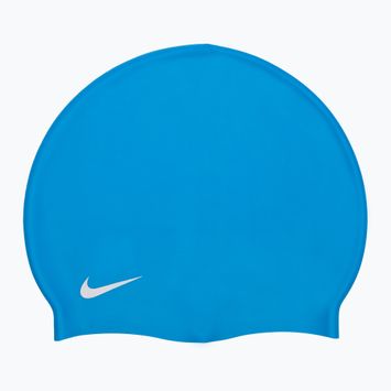 Nike Solid Silicone Kinder Badekappe blau TESS0106-458