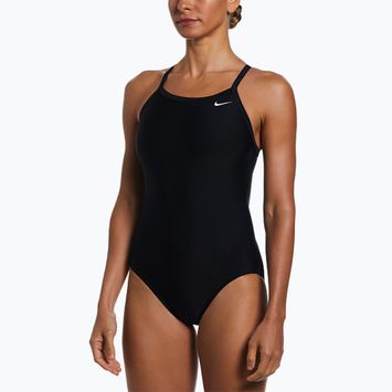 Einteiliger Damen-Badeanzug Nike Solid Racerback schwarz
