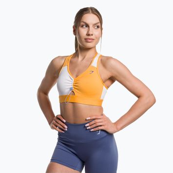 Gymshark Pulse Sports apricot orange/weißer Fitness-BH