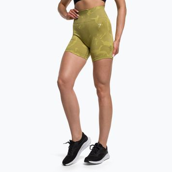 Damen Trainingsshorts Gymshark Adapt Camo Savanna Seamless grün