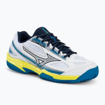 Tennisschuhe Herren Mizuno Break Shot 4 CC white/dress blues/sulphur spring