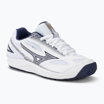 Mizuno Stealth Star 2 Jr Kinder-Handballschuhe weiß/blau/mpgold