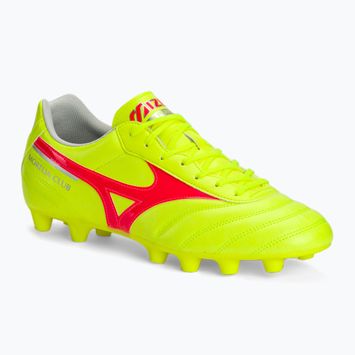 Mizuno Morelia II Club MD Sicherheitsgelb/Feurige Koralle 2/Galaxysilber Herren Fußballschuhe