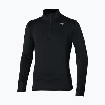 Herren Mizuno Warmalite Half Zip Lauf Sweatshirt schwarz