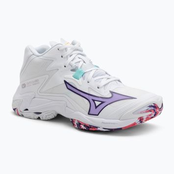 Damen Volleyballschuhe Mizuno Wave Lightning Z8 Mid weiß/violett indigo/camelliaros