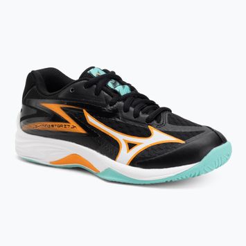 Kinder Volleyballschuhe Mizuno Lightning Star Z7 schwarz/tangelo/eisgrün