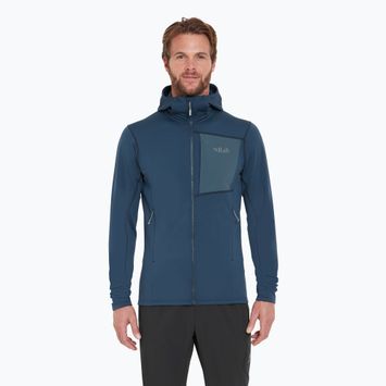 Trekking Sweatshirt Hoodie Herren Rab Superflux Hoody tempest blue