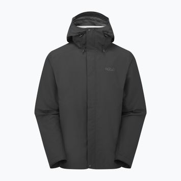 Herren Regenjacke Rab Downpour schwarz