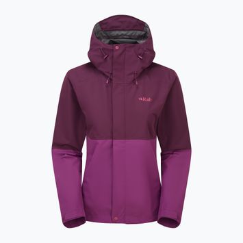Rab Downpour Damen Regenjacke Maulbeere/Pflaume