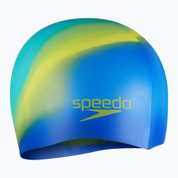 Badehaube Kinder Speedo Multi Colour Silicone Junior fluo artic/true cobalt/lemon drizzle