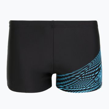 Schwimm-Boxershorts Herren Speedo Medley Logo Aquashort black/picton blue