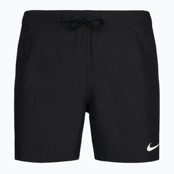 Herren Nike Logo Tape 5" Volley Badeshorts schwarz