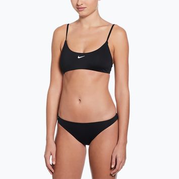 Zweiteiliger Damen-Badeanzug Nike Essential Bralette Bikini schwarz