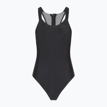 Einteiliger Damen-Badeanzug Nike Hydralock Fusion Racerback schwarz