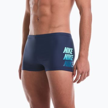 Schwimm-Boxershorts Herren Nike Logo Graphic Square Leg midnight navy