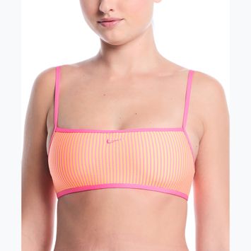 Oberteil des Badeanzugs Nike Ripple Texture Bralette Classic Bikini pink glow