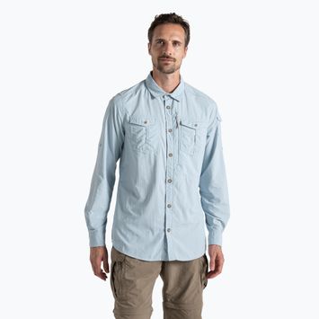 Herren Craghoppers NosiLife Adventure Langarmhemd III niagara blau