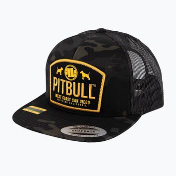 Pitbull Mesh Snapback Hunde alle schwarz camo Baseballmütze