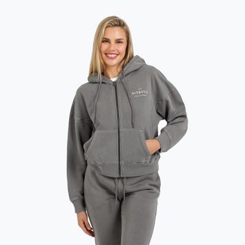 Damen Hoodie Sweatshirt Pitbull West Coast Manzanita Washed Hooded Zip grey