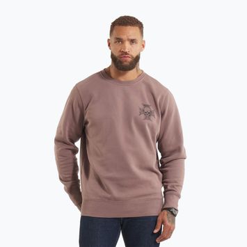 Hoodie Sweatshirt Herren Pitbull Bite Me Crewneck Sweatshirt washed burgundy