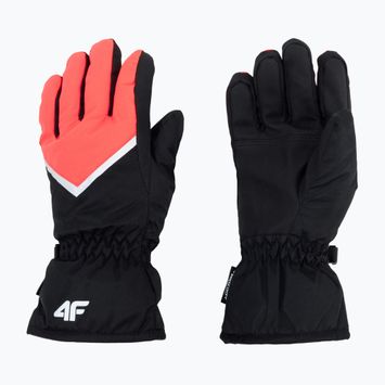 Kinder-Skihandschuhe 4F schwarz-rot 4FJAW22AFGLF039
