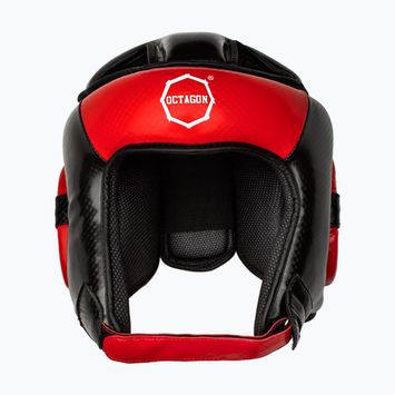 Octagon Boxhelm Carbon rot